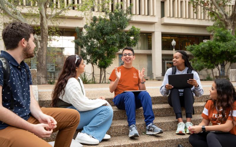 Image of UT students talking